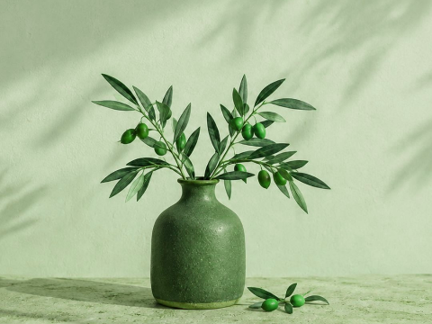 The vase photograph after a whole-image hue shift